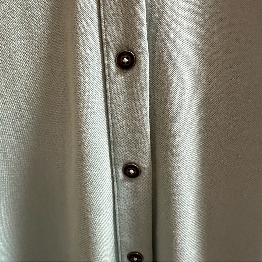 J. Jill Women's Light Green, Pistachio Button-Down Soft Long Sleeve Shirt, M - Picture 5 of 6